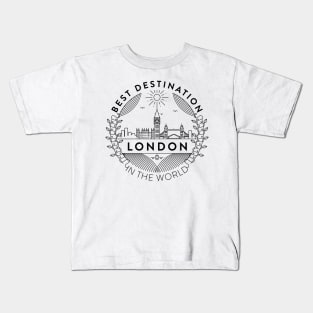 London Minimal Badge Design Kids T-Shirt